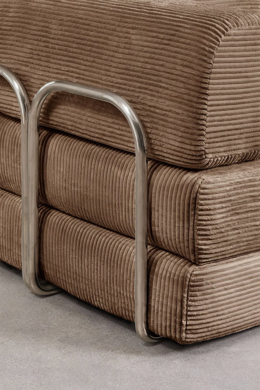 Divano letto 2 posti in velluto sfoderabile Igone 210x107cm