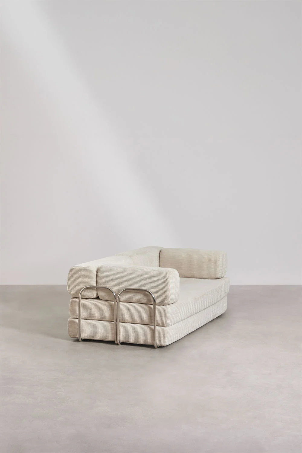 Divano letto 2 posti in velluto sfoderabile Igone 210x107cm