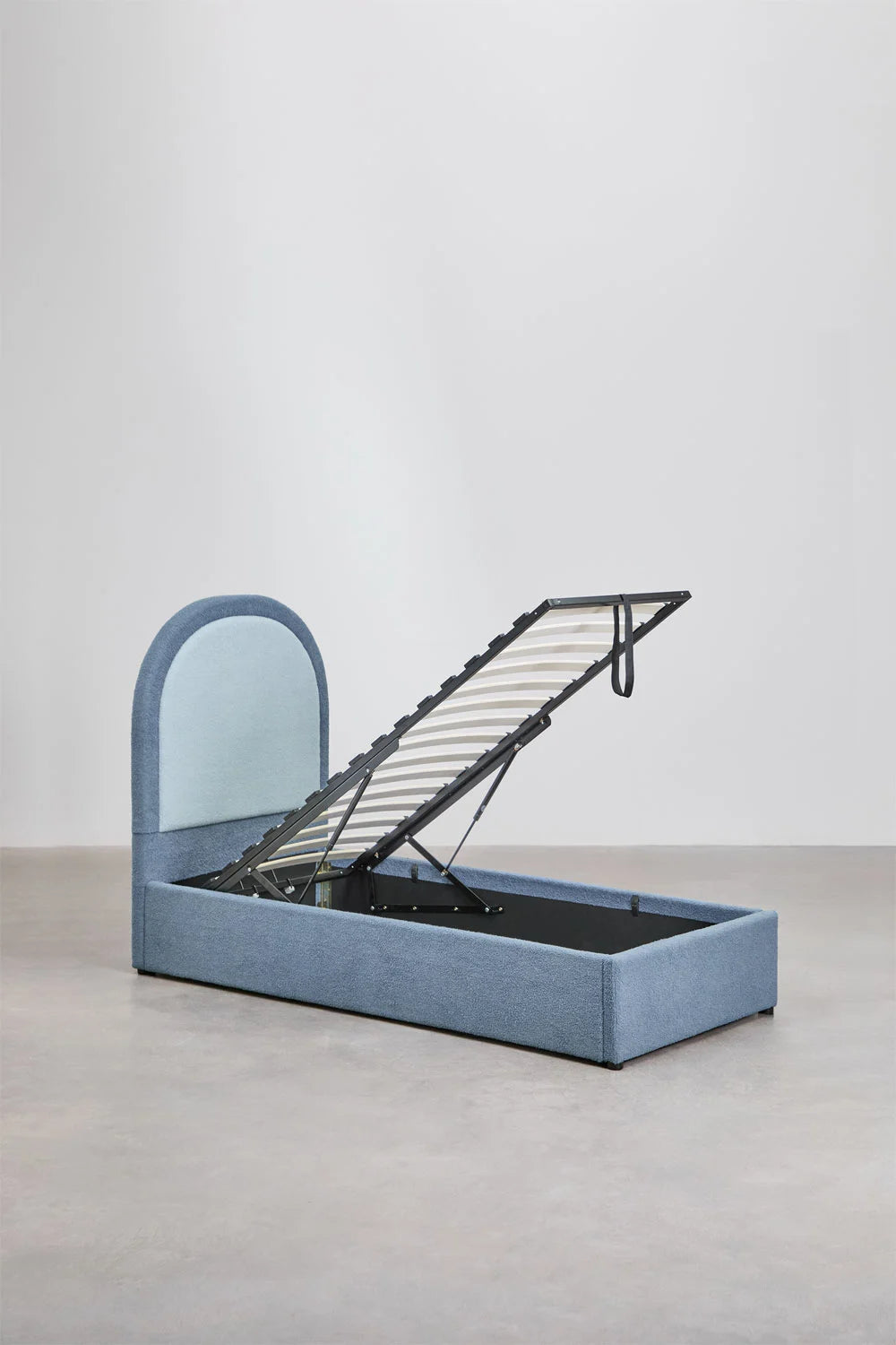 Letto bimbo con contenitore Kalwa Lamb azzurro