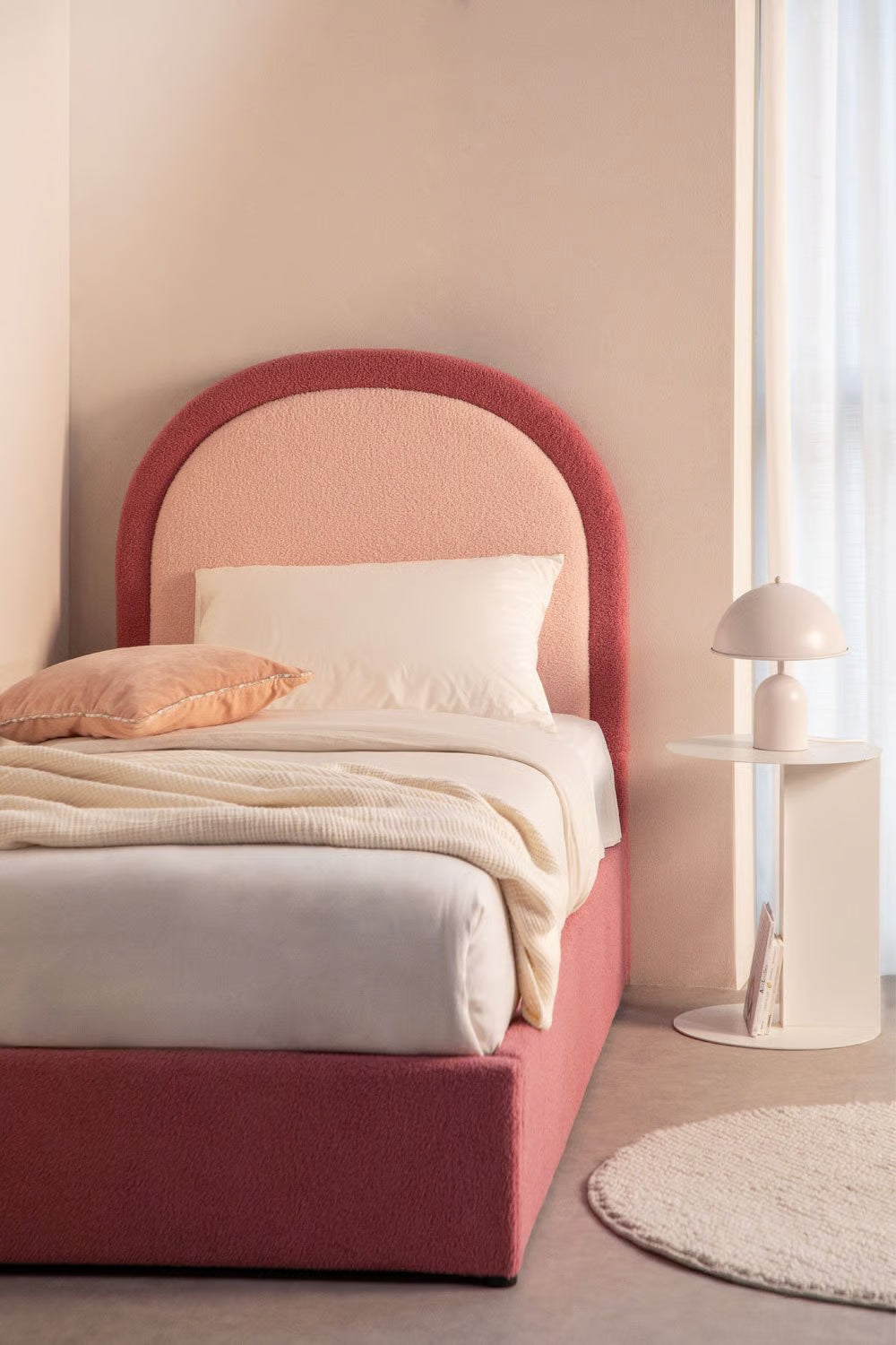 Letto bimba con contenitore Kalwa Lamb rosa