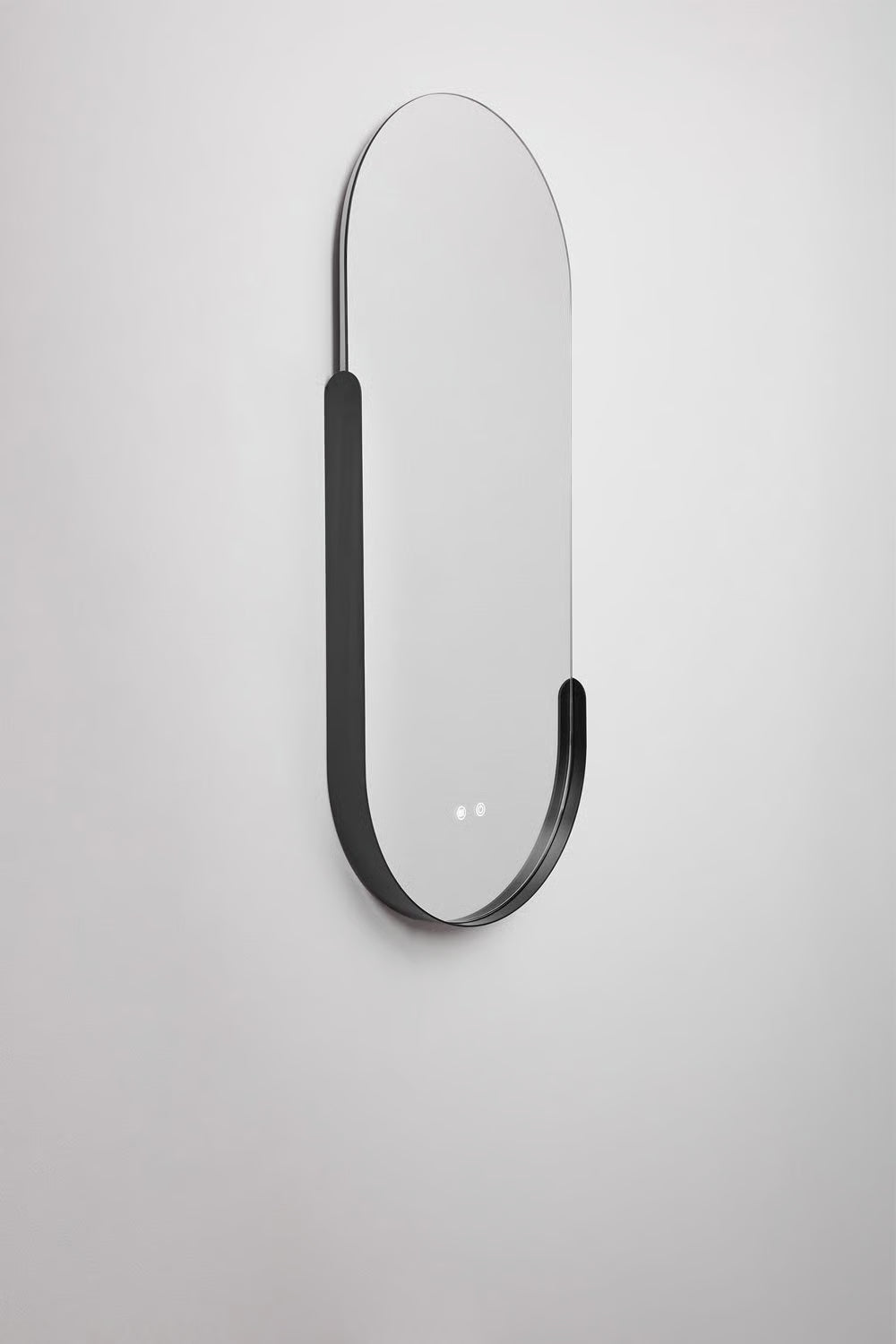 Vacson - Specchio da parete ovale 45x105 cm per bagno con luce LED e antivapore