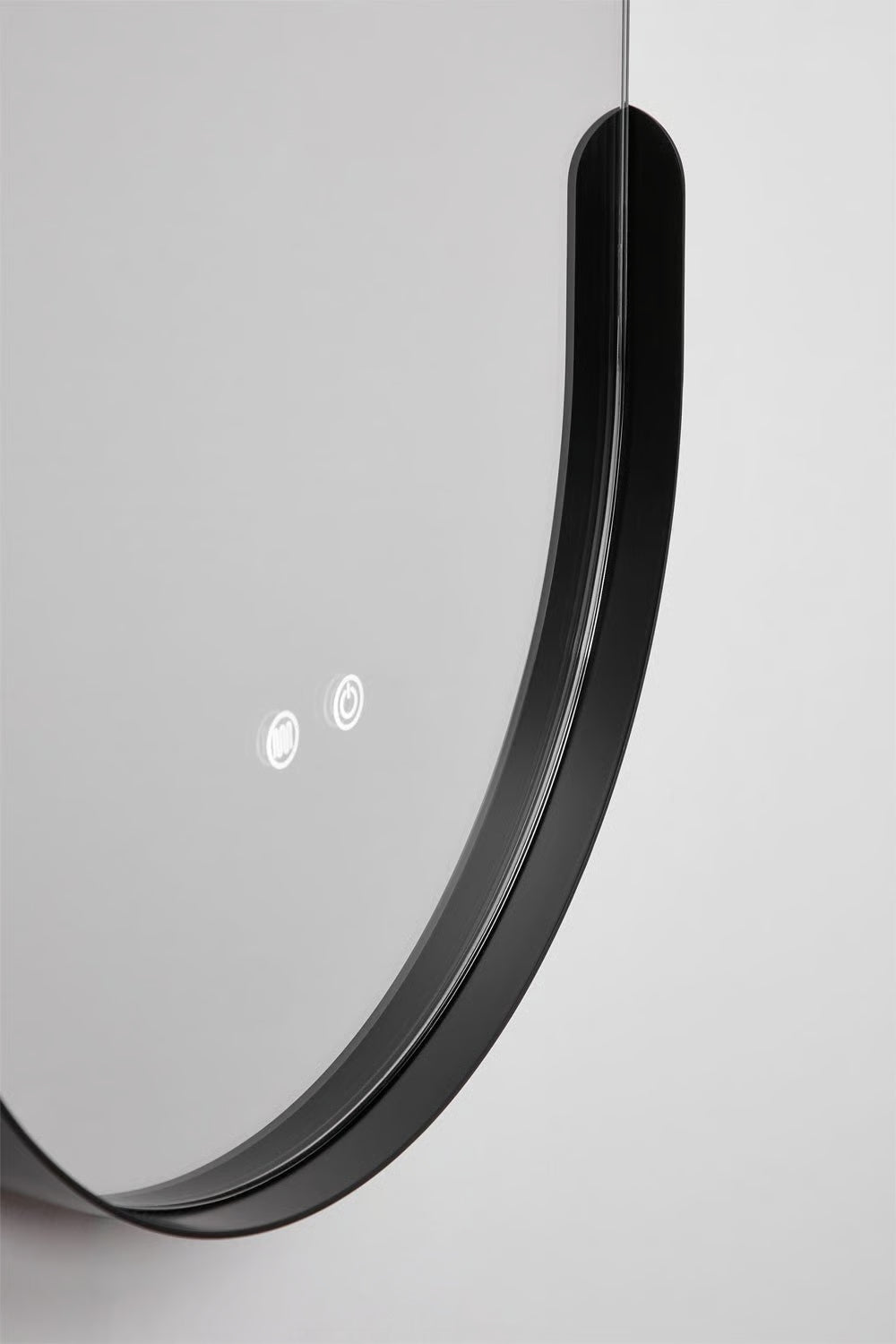 Vacson - Specchio da parete ovale 45x105 cm per bagno con luce LED e antivapore