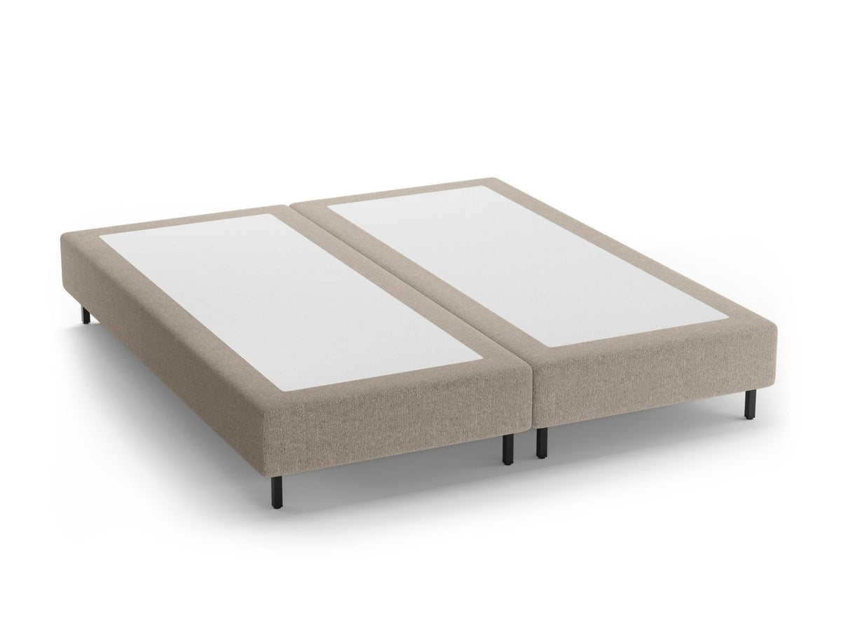 Base Letto Whale Gambe metallo nero - Beige Scuro 180x200