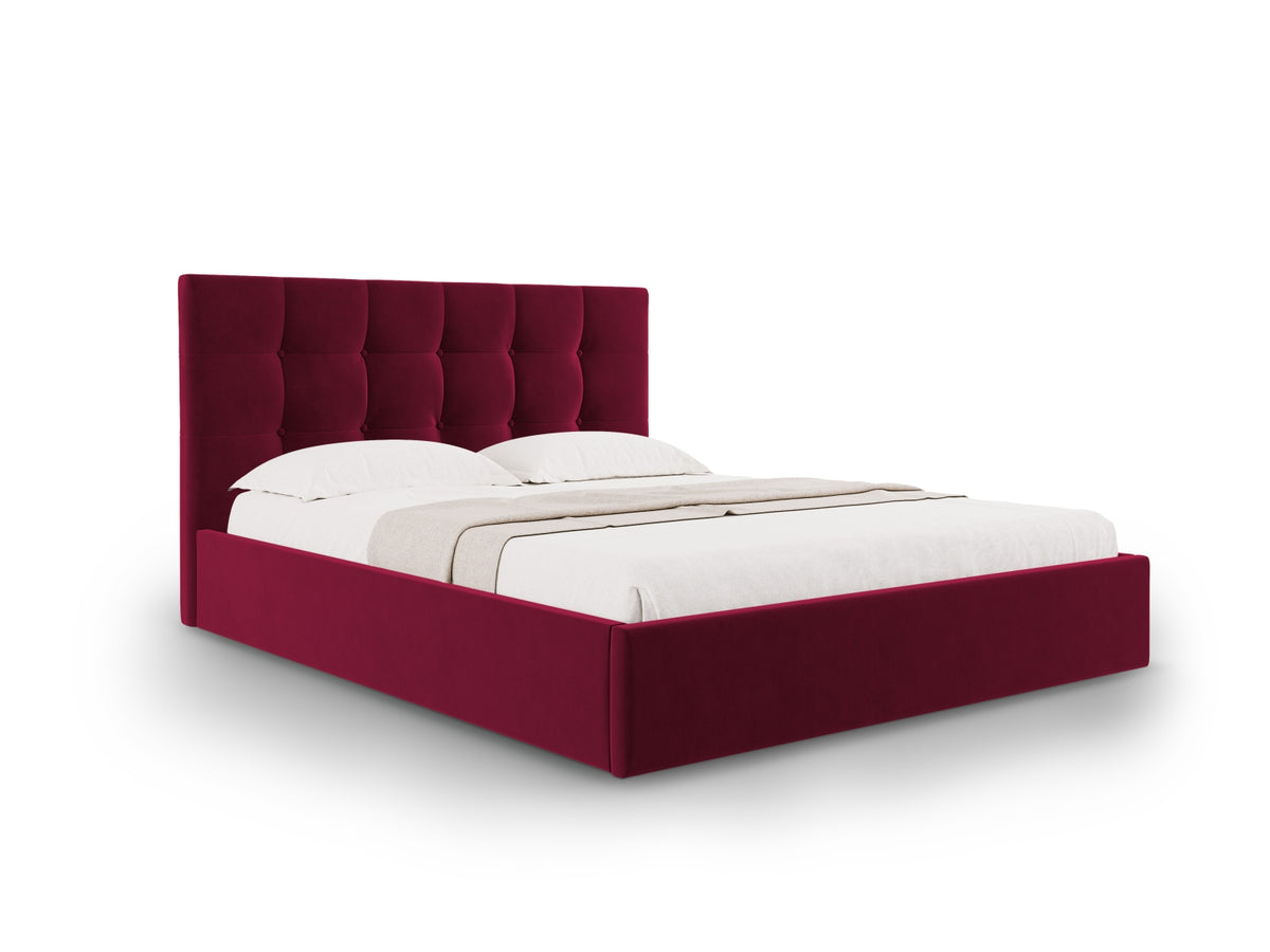 Letto Contenitore con Testata Phaedra - Rosso Scuro 160x200