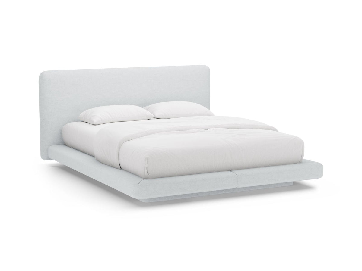 Letto con Testata Linea - Grigio Chiaro 160x200