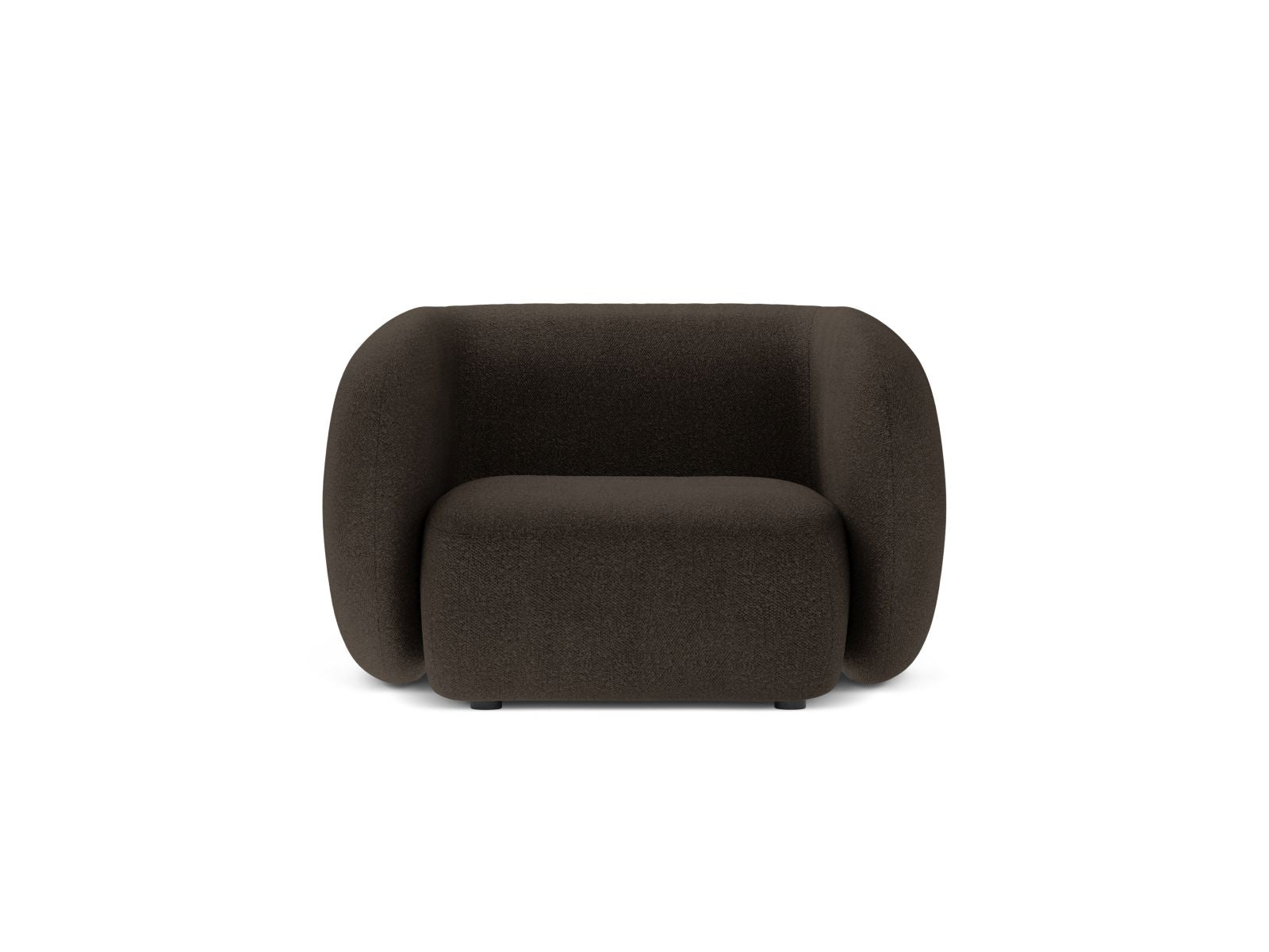Poltrona in Bouclé, "Kate", 1 Posto, 108x89x76 - Marrone