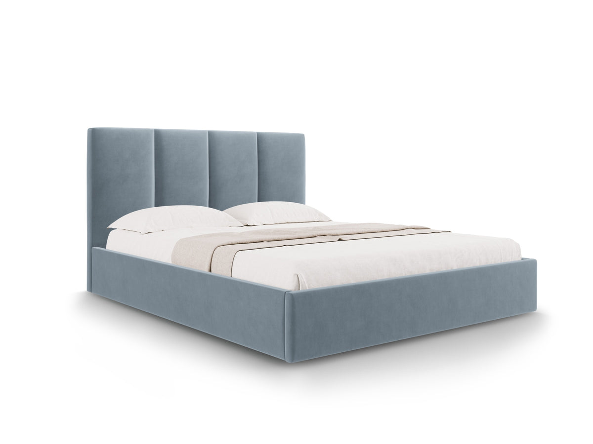 Letto Contenitore con Testata Pyla - Blu 160x200