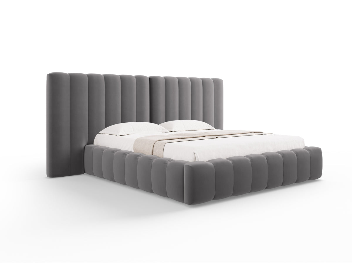 Letto Contenitore con Testata Doppia Kelp - Grigio 200x200