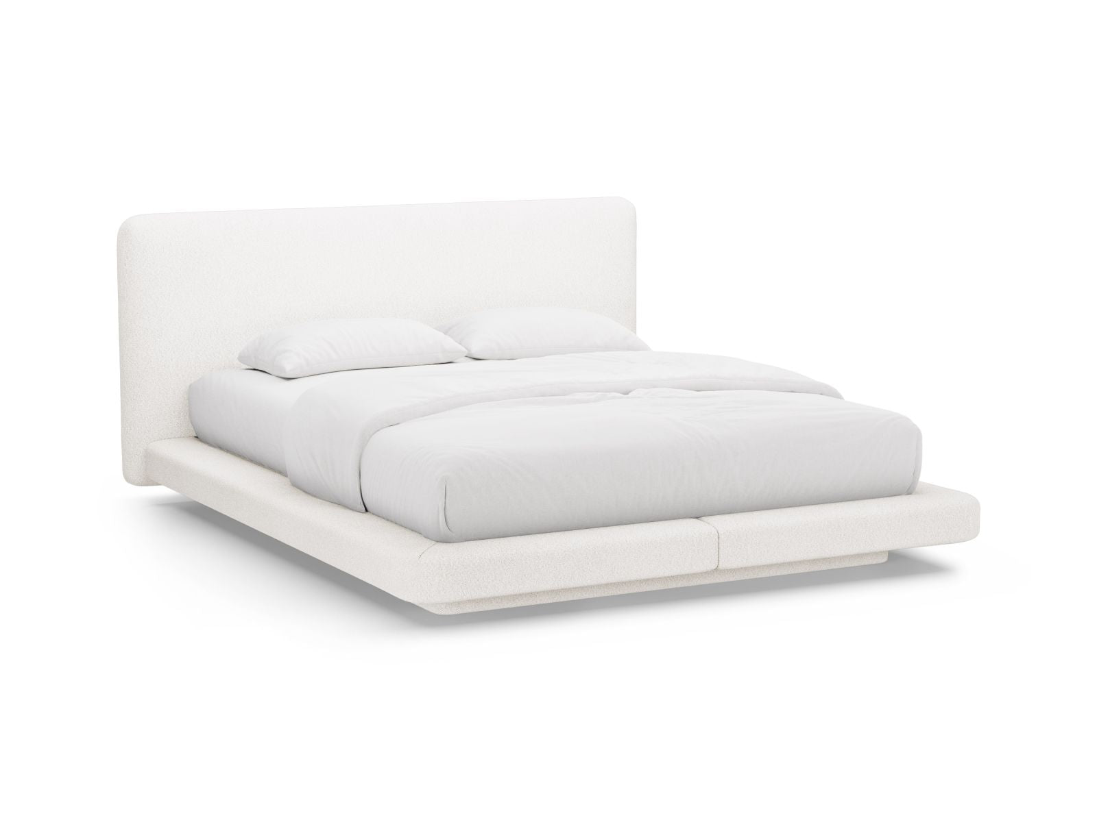 Letto con Testata, "Linea", 225x204x98 - Bianco