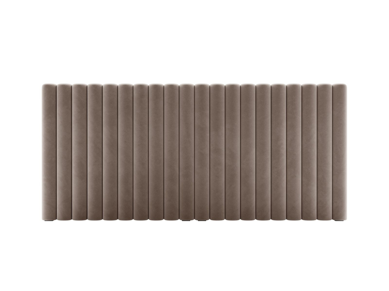 Testata in Velluto, "Mistero", 200x13x95 - Grigio Caldo