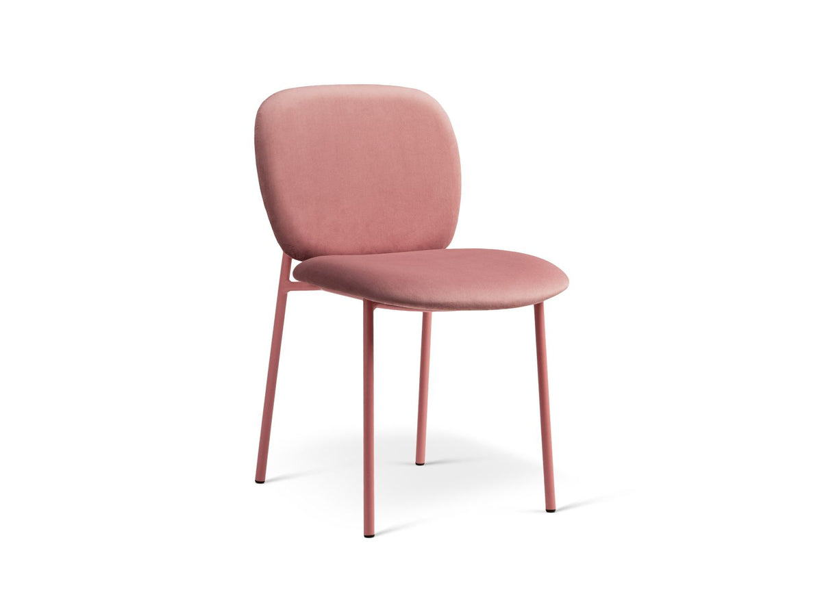 Sedia in Velluto, "Caroline", 1 Posto, 49x61x79 - Rosa