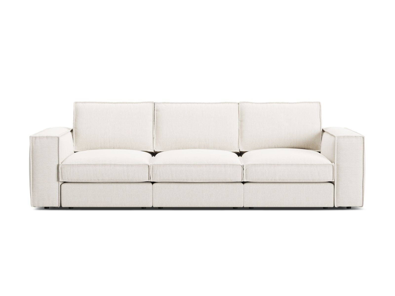 Divano Modulare, "Pola", 4 Posti, 284x103x88 - Bianco