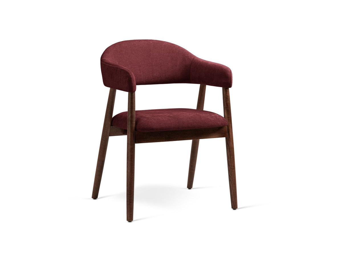 Sedia in Velluto, "Adra", 1 Posto, 56x59x77 - Bordeaux