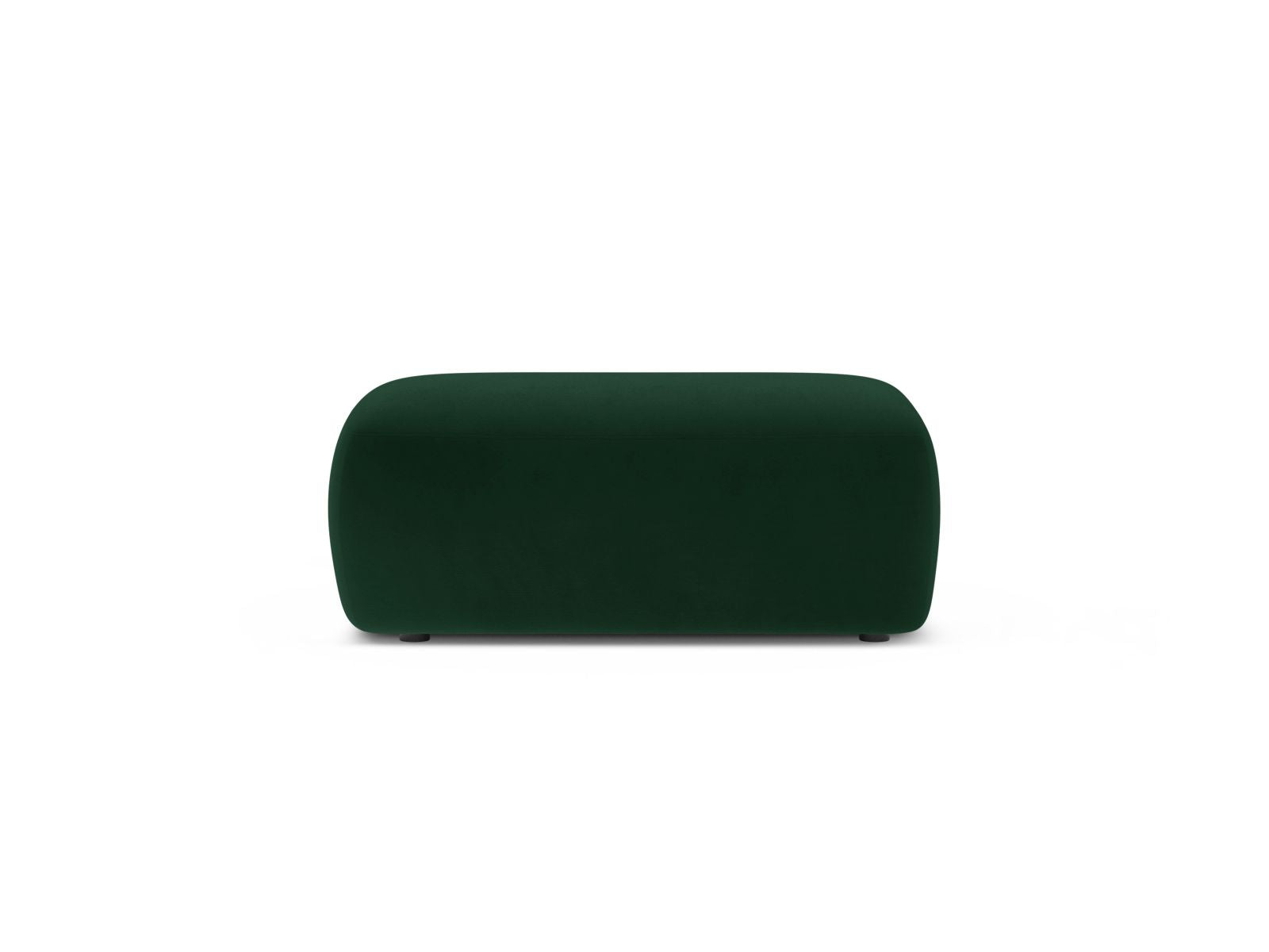 Pouf in Velluto, "Kate", 1 Posto, 99x60x43 - Verde Bottiglia