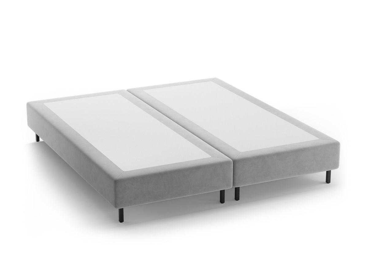 Base Letto Whale Gambe metallo nero - Grigio Chiaro 140x200