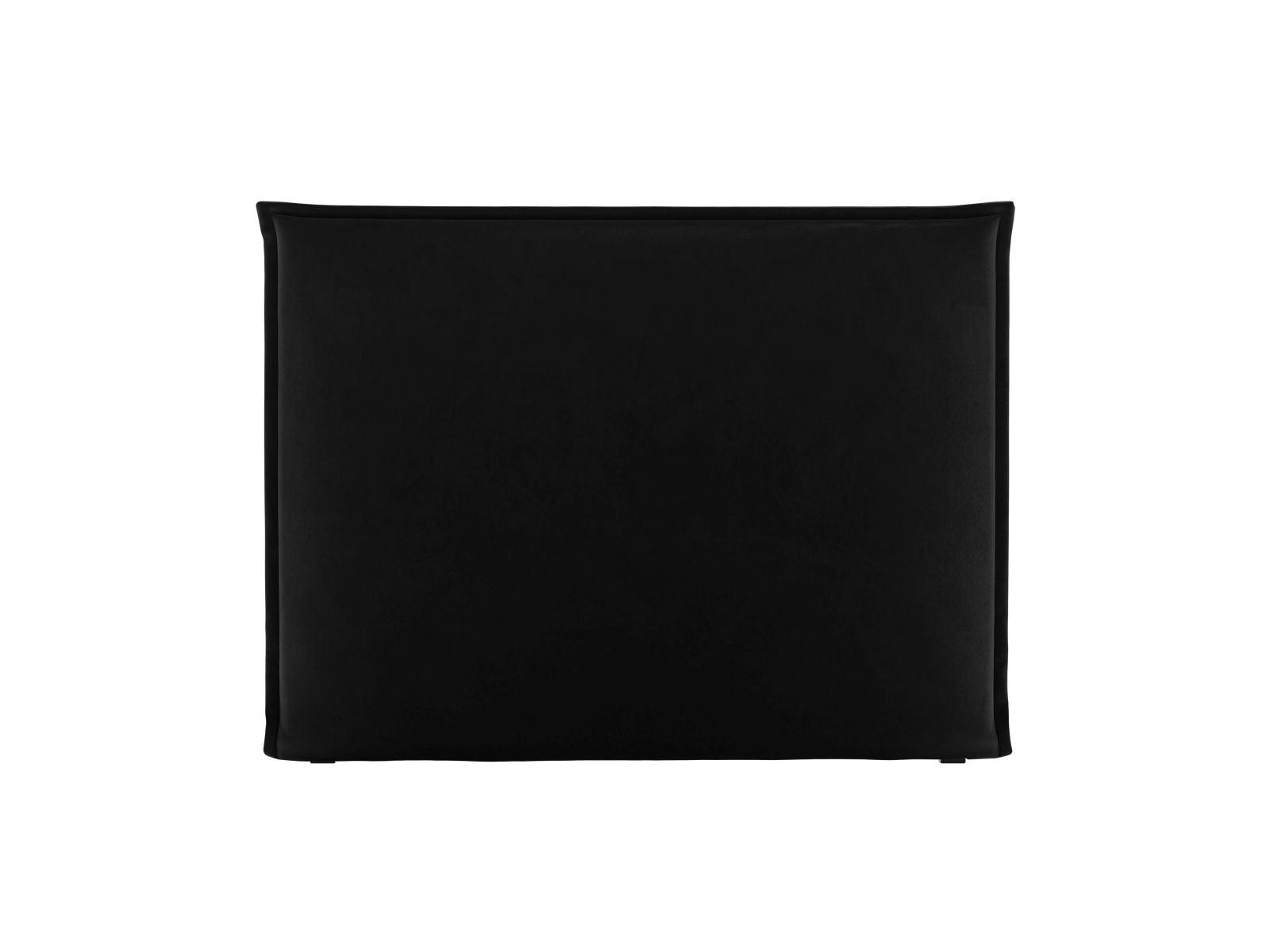 Testata in Velluto, "Monica", 140x8x120 - Nero