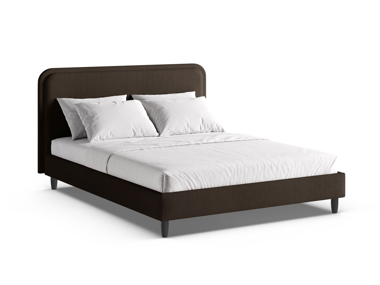 Letto con Testata, "Aveline", 214x195x117 - Marrone