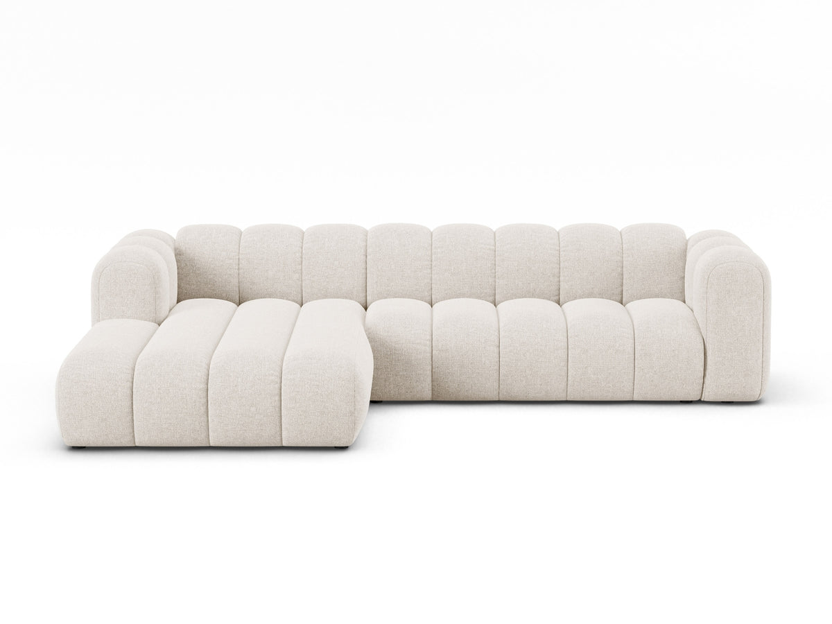 Divano Angolare Modulare Sinistro, "Lupine", 4 Posti, 290x177x70 - Beige Chiaro