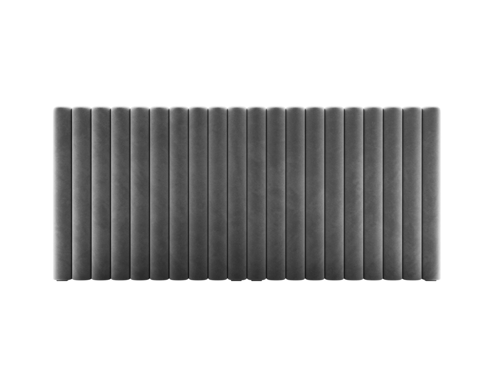 Testata in Velluto, "Mistero", 200x13x95 - Grigio