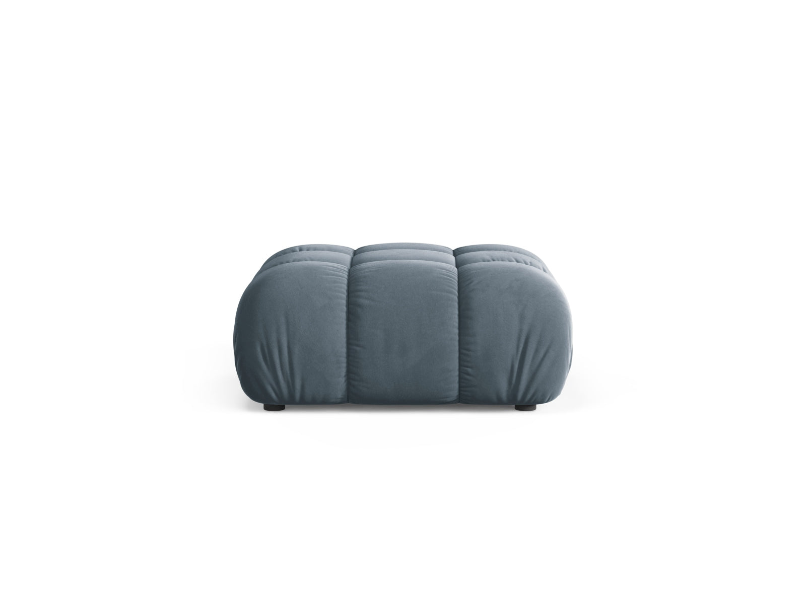 Pouf in Velluto, "Bellis", 1 Posto, 94x94x43 - Blu Chiaro
