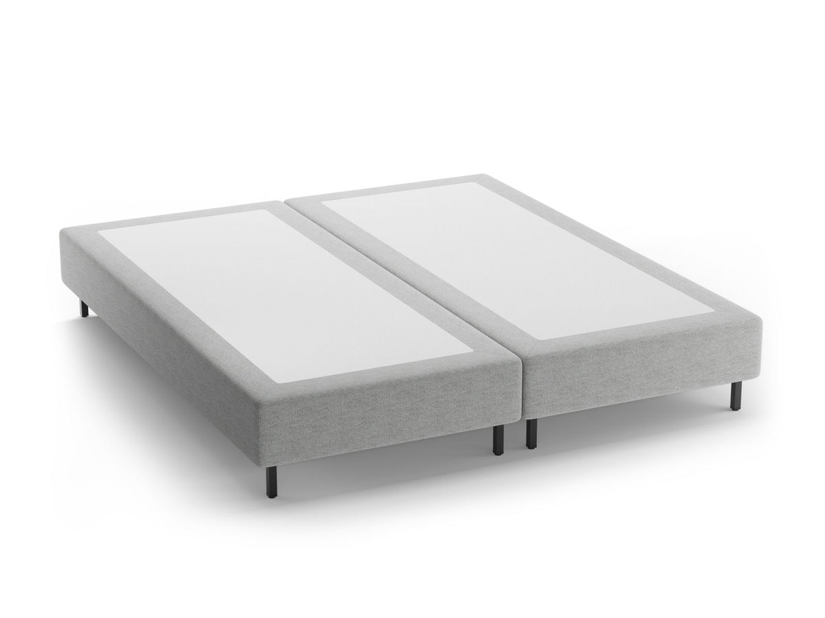 Base Letto Whale Gambe metallo nero - Grigio Chiaro 160x200