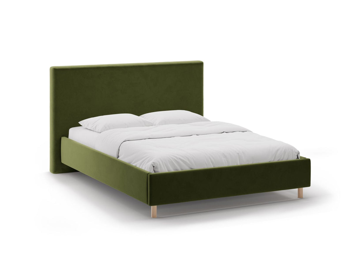 Letto Contenitore con Testata Eloise - Verde Militare 160x200