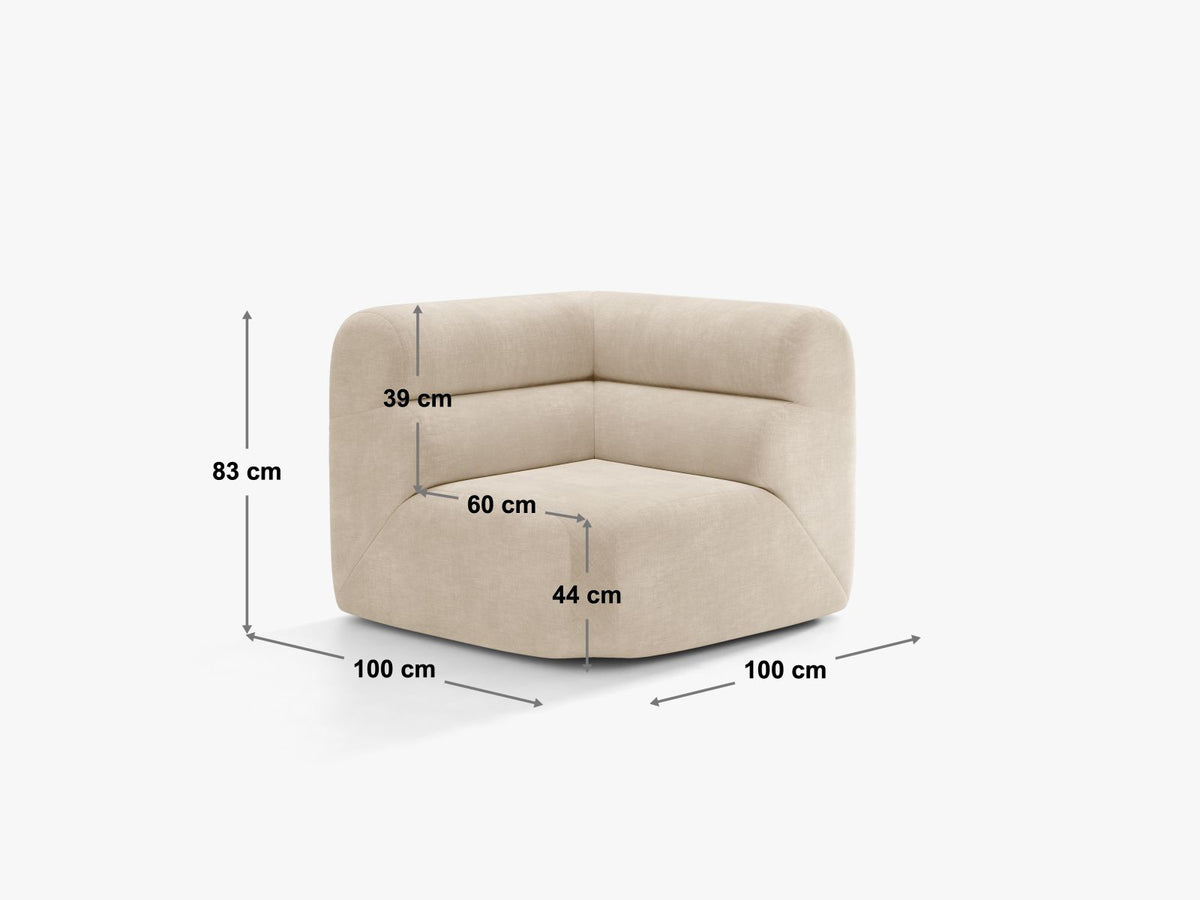 Modulo Angolare Neo, 1 Posto, 100x100x83