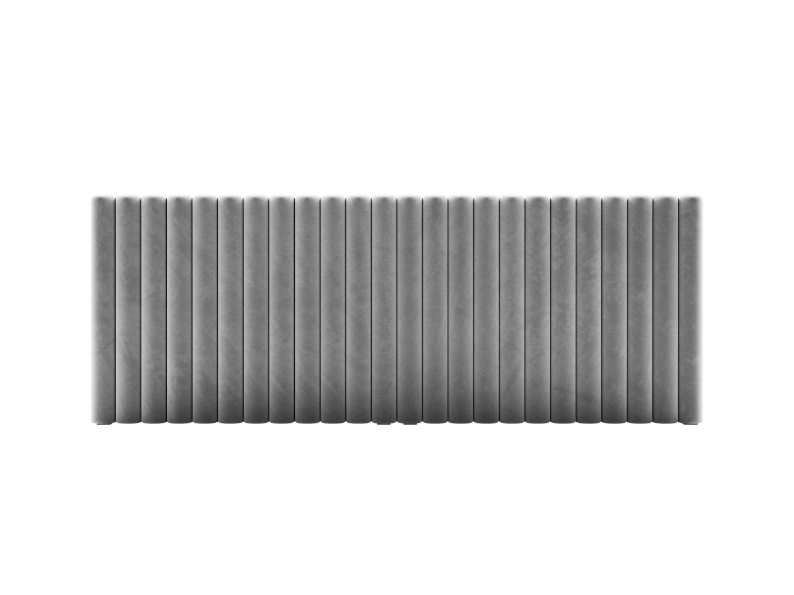 Testata in Velluto, "Mistero", 240x13x95 - Grigio