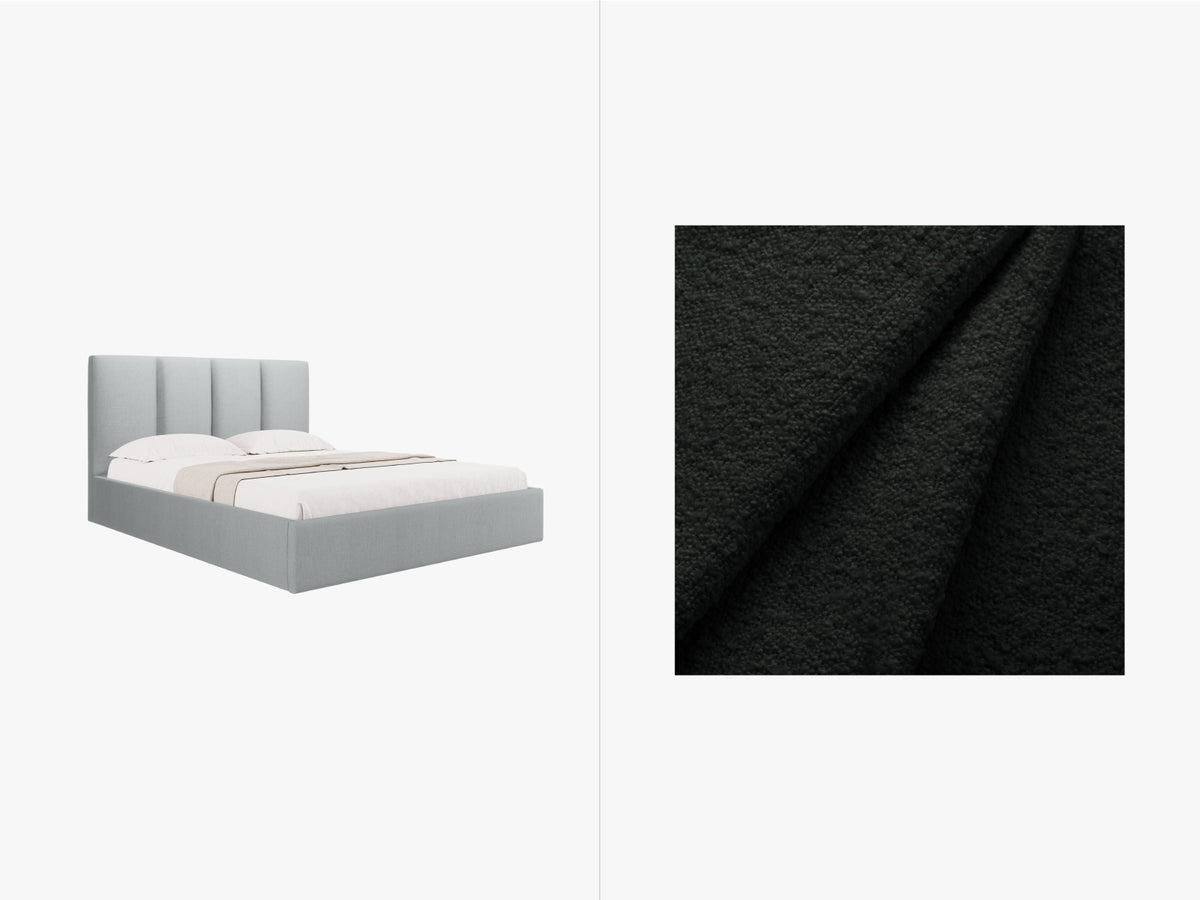 Letto Contenitore con Testata Phaedra - Nero 160x200