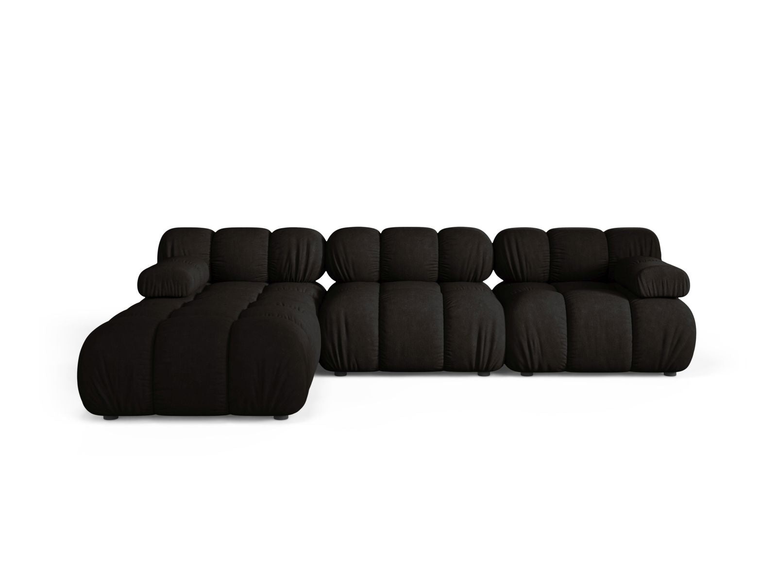 Divano Modulare, "Bellis", 4 Posti, 282x188x70 - Nero