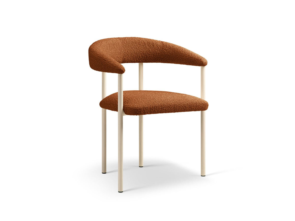 Sedia in Velluto, "Lea", 1 Posto, 56.5x53.5x74 - Terracotta