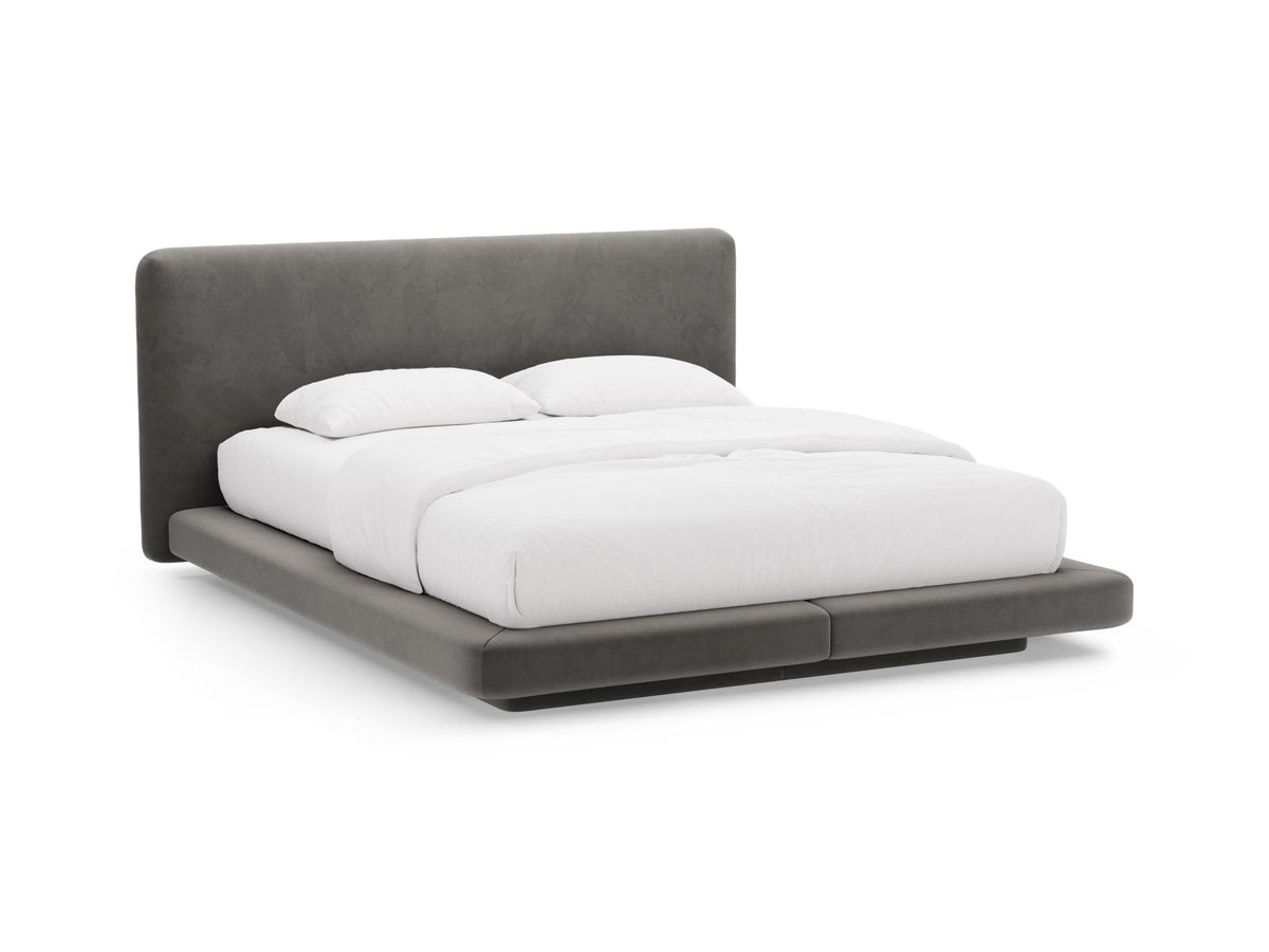 Letto con Testata Linea - Grigio Scuro 160x200