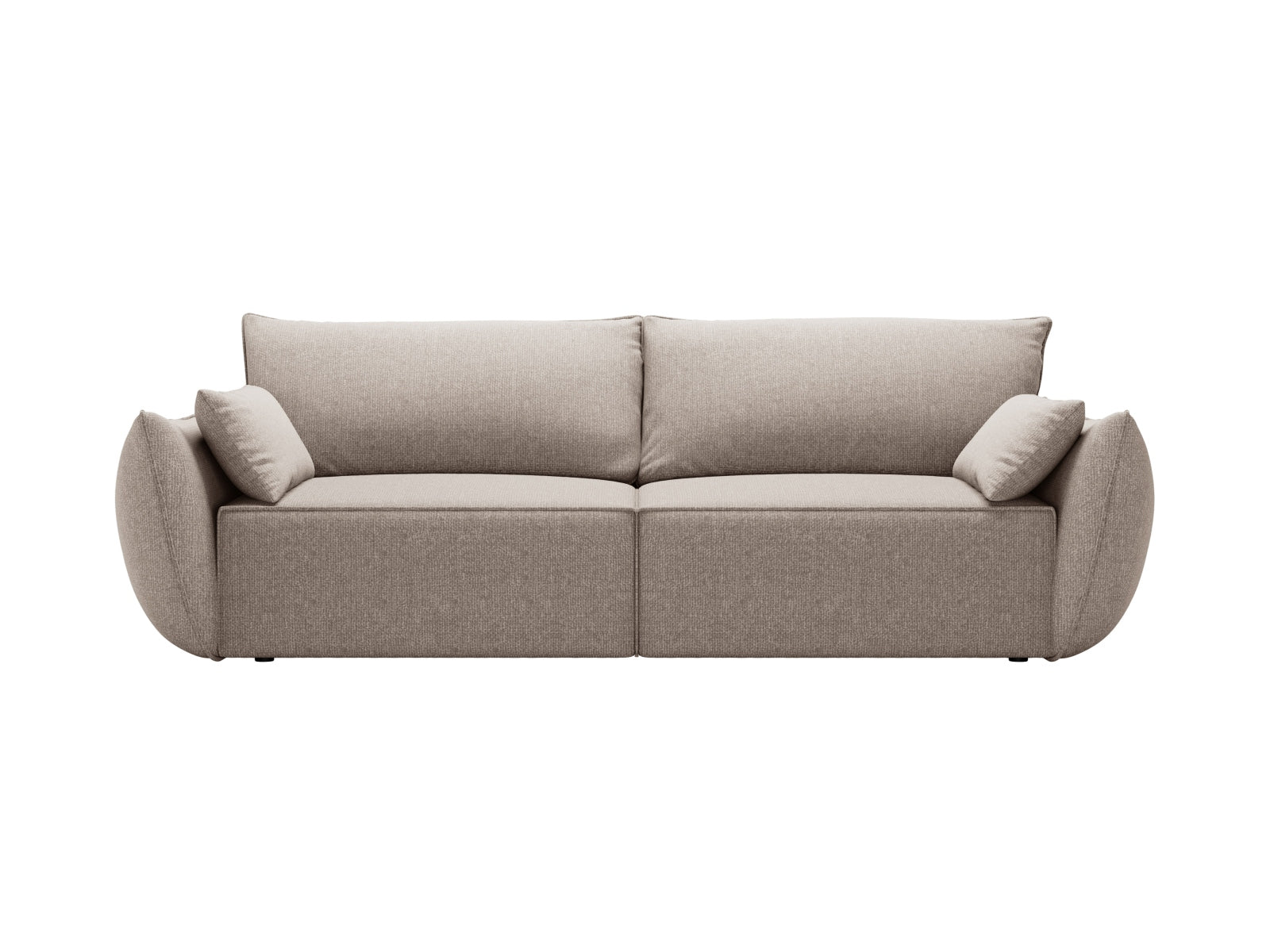 Divano Letto con Contenitore, "Kaelle", 3 Posti, 244x97x91 - Beige