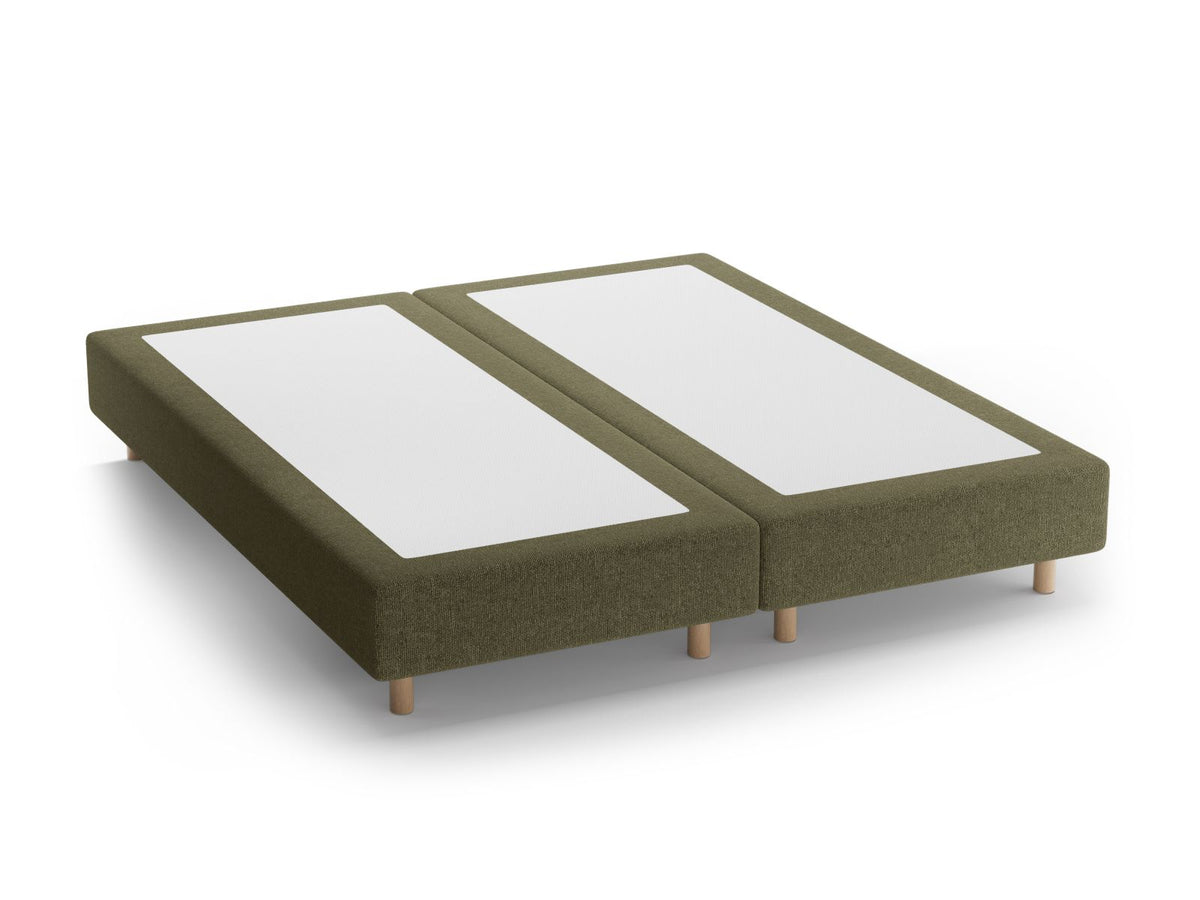 Base Letto Whale Gambe legno di faggio naturale - Verde 140x200