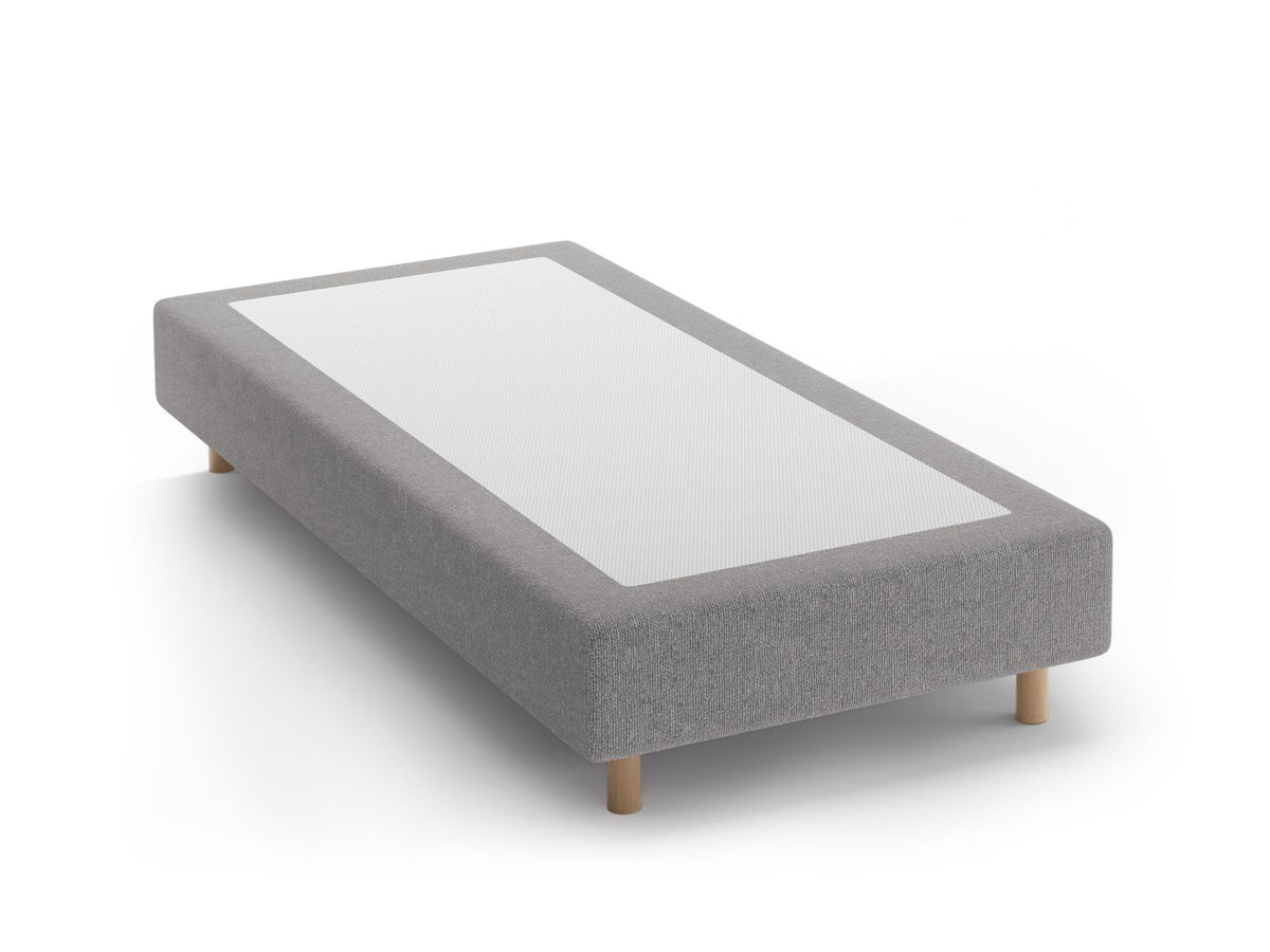 Base Letto Whale Gambe legno di faggio naturale - Grigio Chiaro 100x200