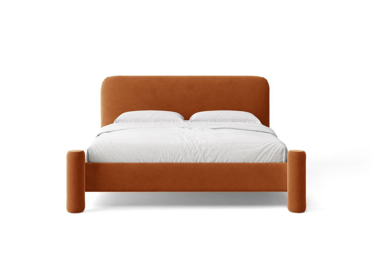Letto con Testata Vera - Terracotta 180x200