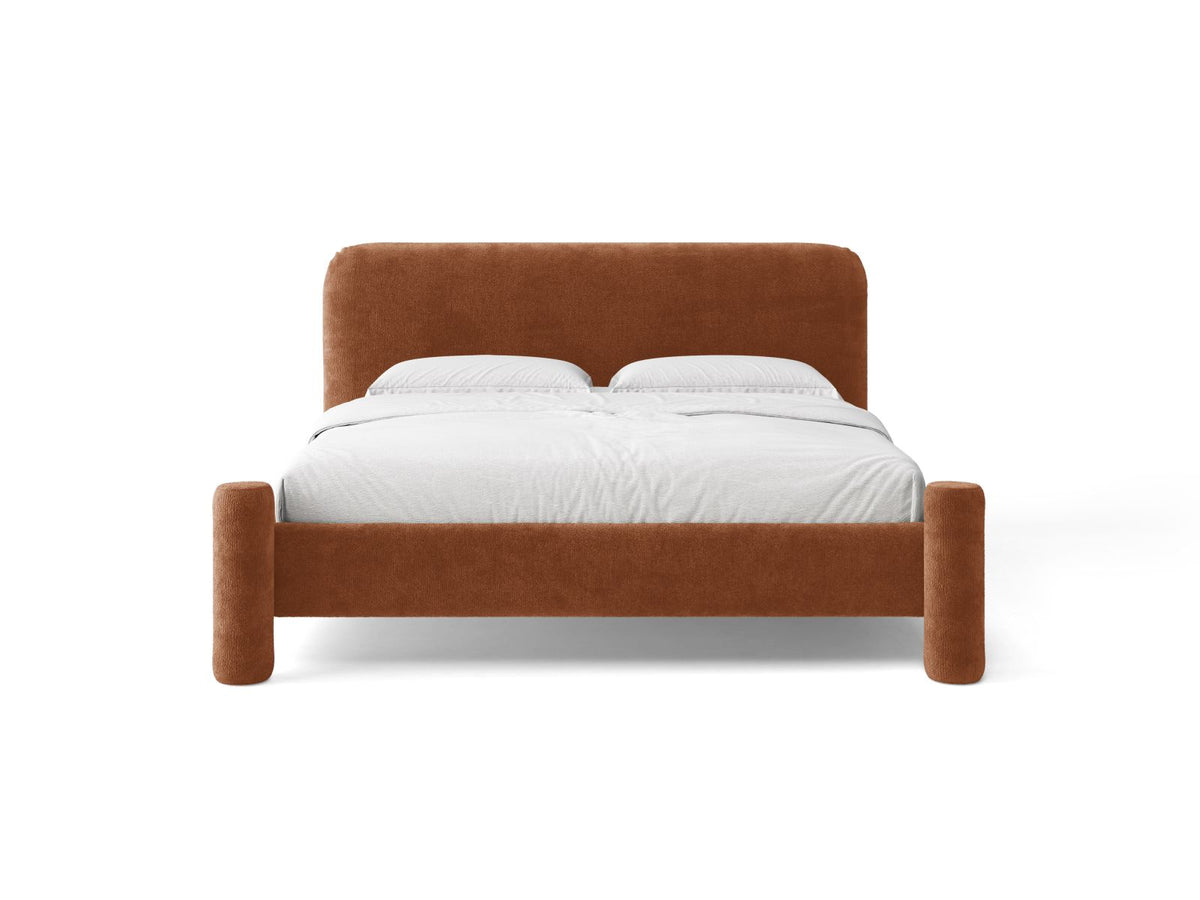 Letto con Testata Vera - Terracotta 180x200