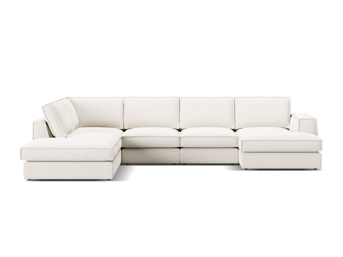 Divano Panoramico Angolare Componibile Pola, 5 Posti, 259x362x88