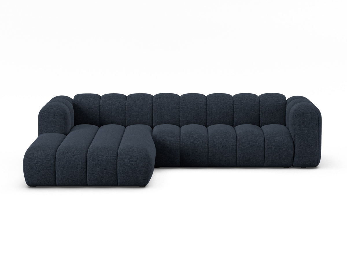Divano Angolare Modulare Sinistro, "Lupine", 4 Posti, 290x177x70 - Blu Navy