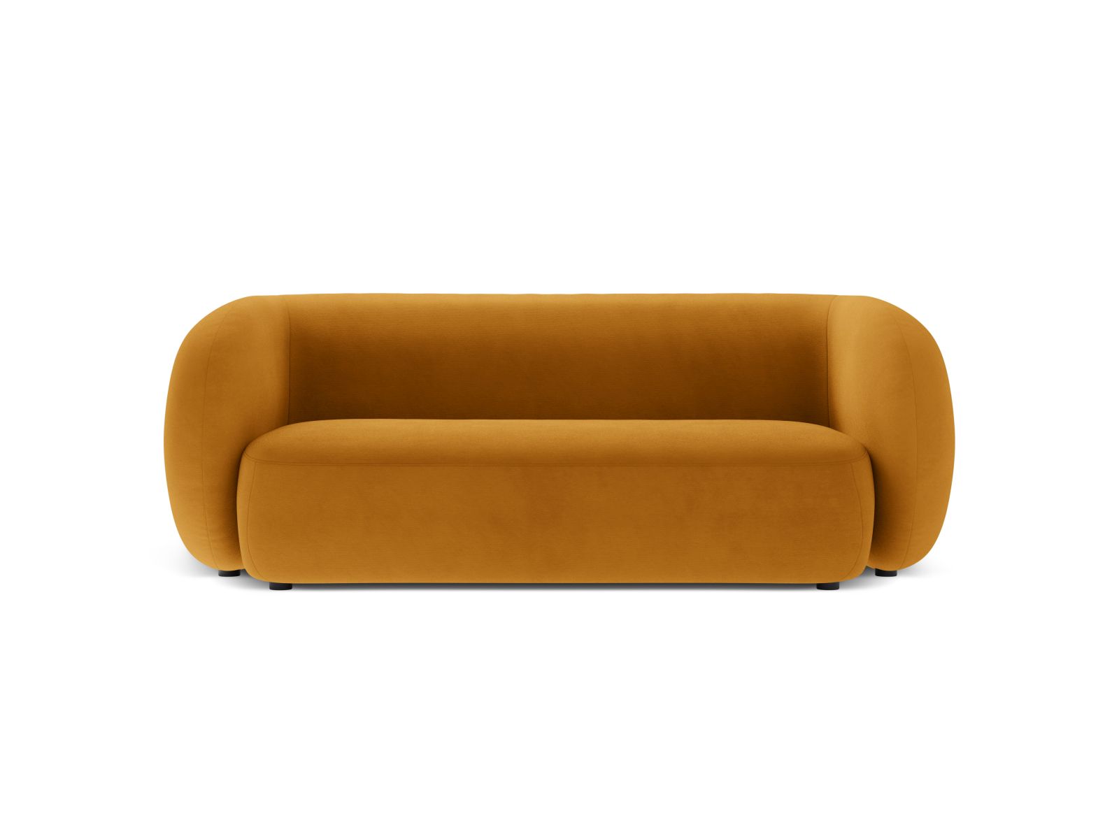 Divano Modulare in Velluto, "Kate", 2 Posti, 183x99x76 - Giallo