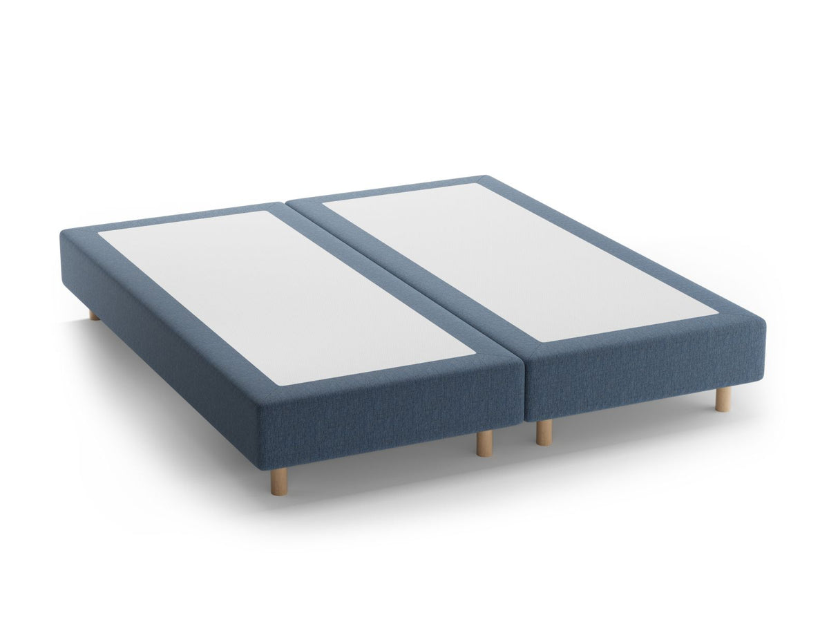 Base Letto Whale Gambe legno di faggio naturale - Blu Scuro 200x200