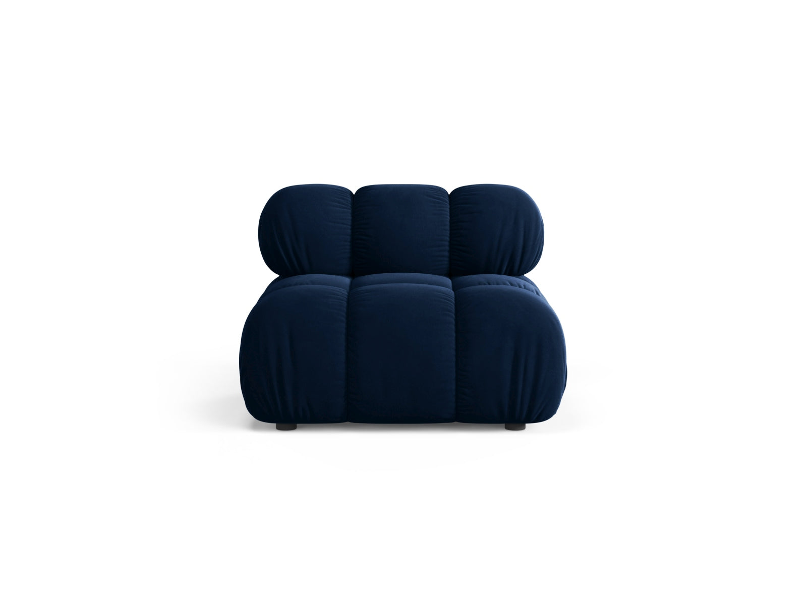 Modulo senza Braccioli in Velluto, "Bellis", 1 Posto, 94x94x70 - Blu Royal