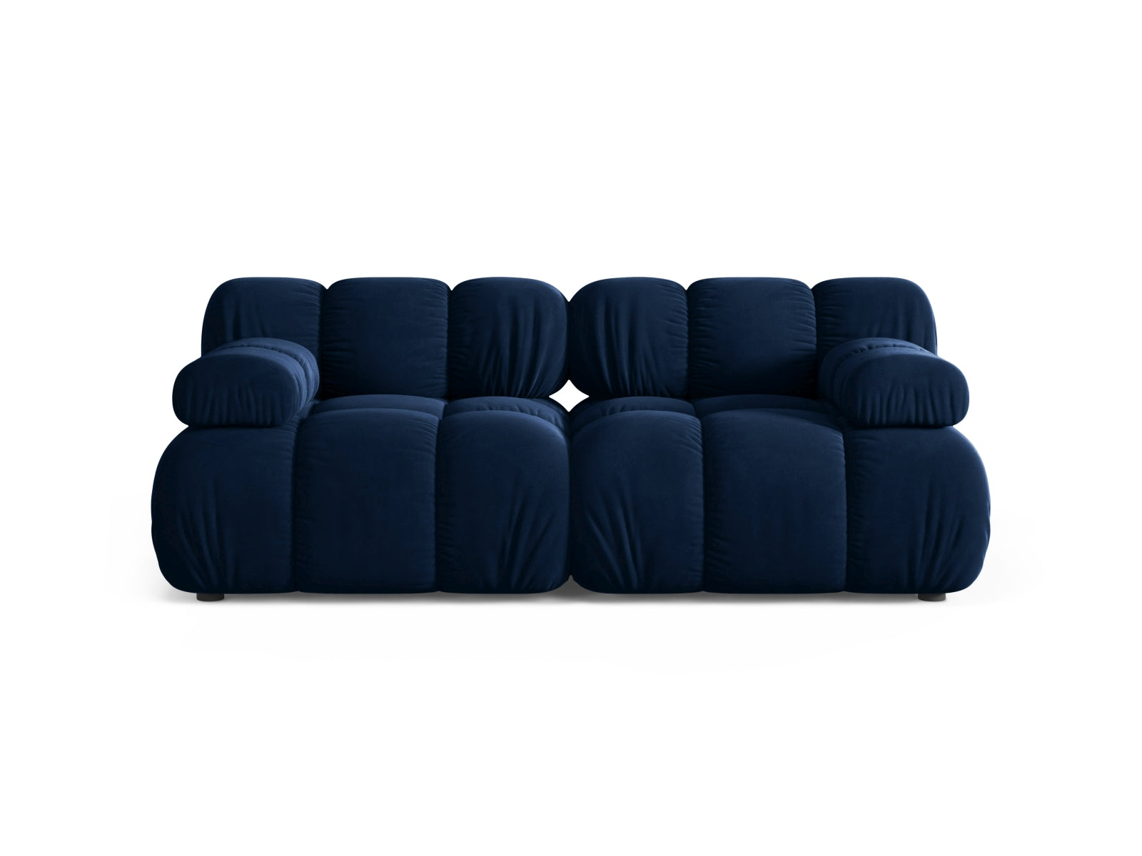 Divano Modulare in Velluto, "Bellis", 2 Posti, 188x94x70 - Blu Royal