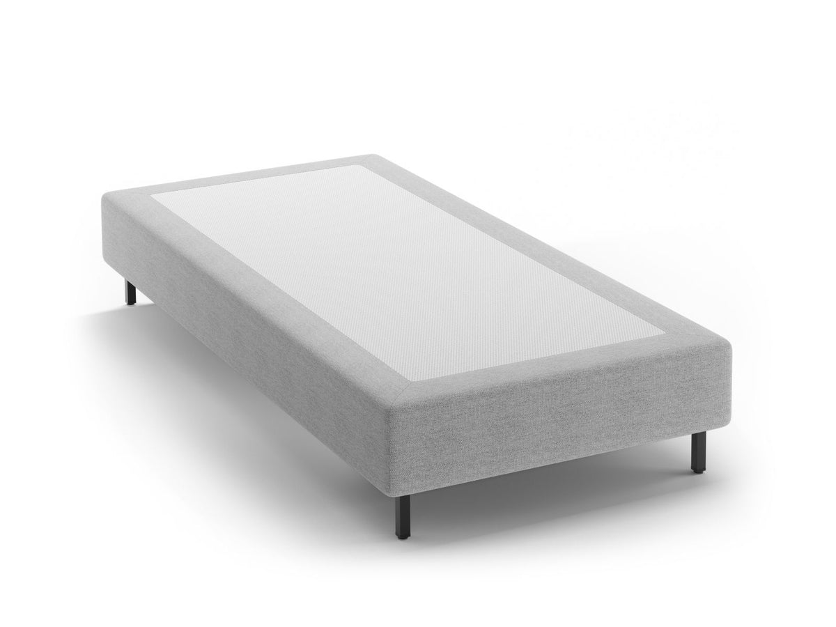 Base Letto Whale Gambe metallo nero - Grigio Chiaro 90x200