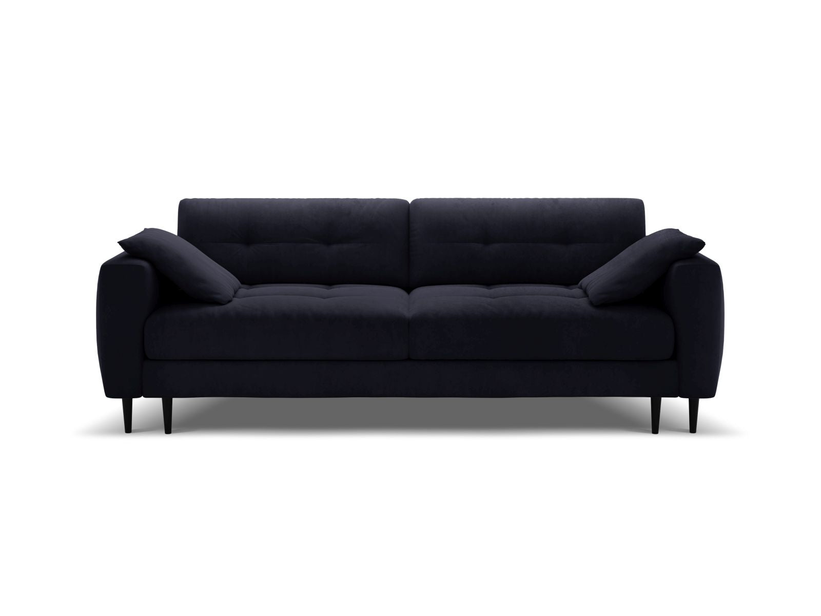 Divano Letto con Contenitore in Velluto, "Bemy", 3 Posti, 242x110x92 - Blu Royal
