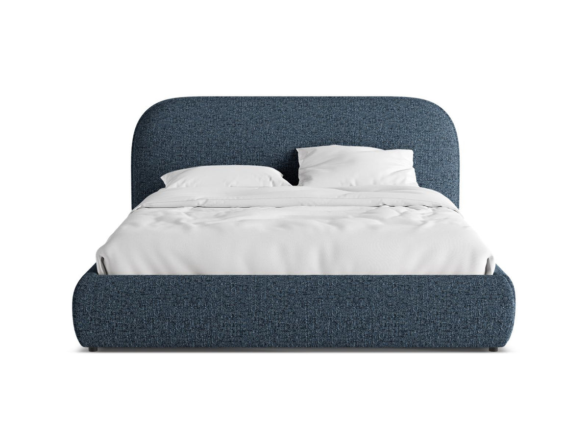 Letto con Testata Murada - Blu Mélange 180x200