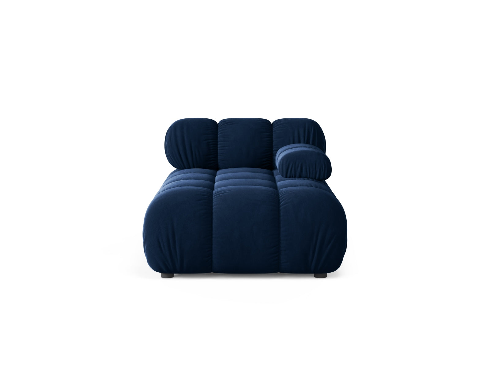 Chaise Longue Destra in Velluto, "Bellis", 1 Posto, 155x94x70 - Blu Royal