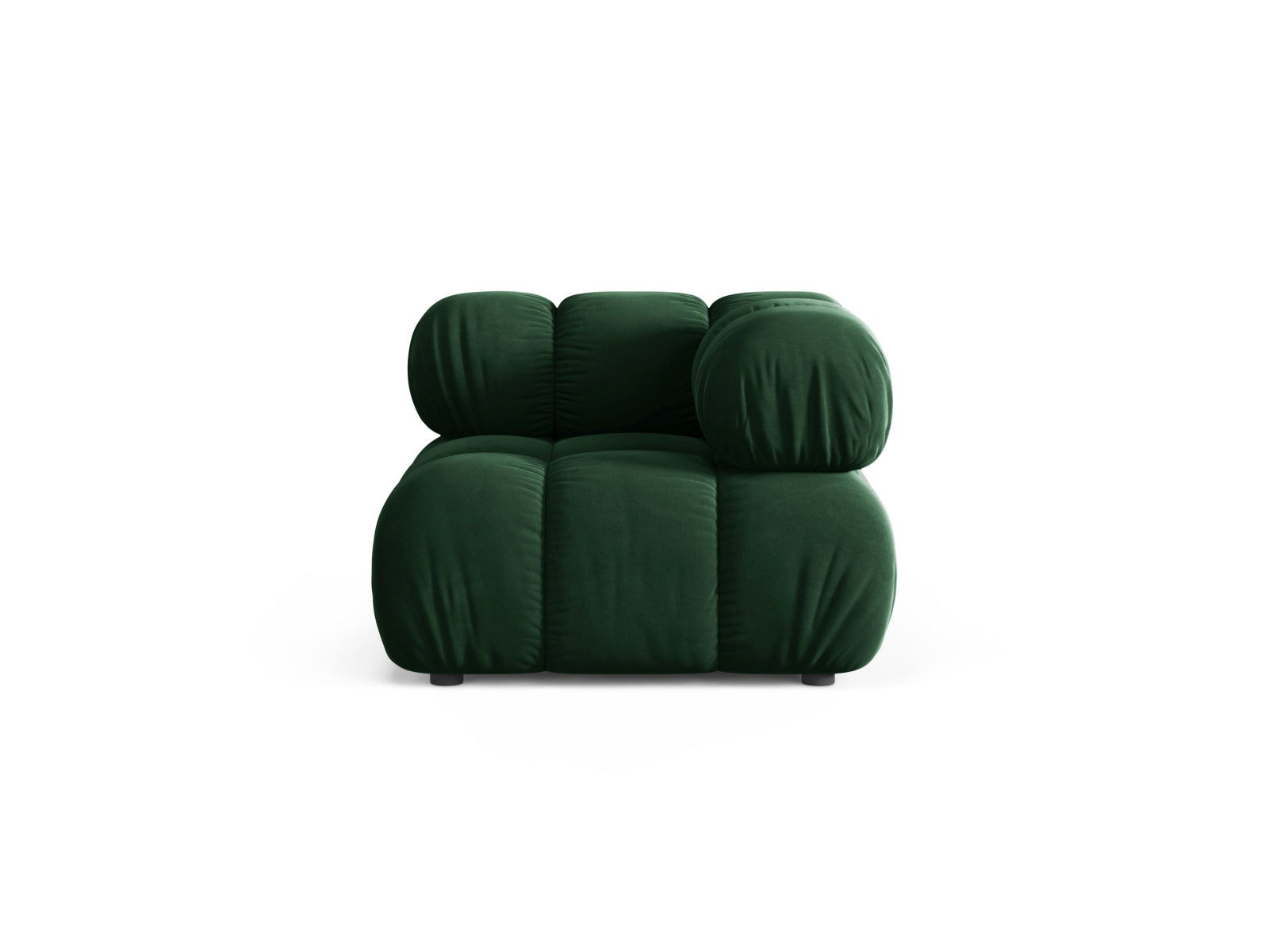 Modulo Angolare in Velluto, "Bellis", 1 Posto, 94x94x70 - Verde Bottiglia
