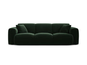 Divano in Velluto, "Molino", 3 Posti, 235x100x72 - Verde Bottiglia