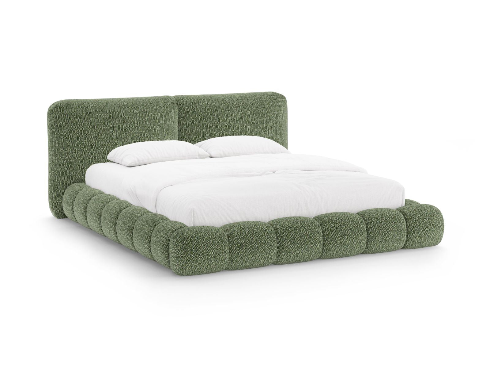 Letto con Contenitore e Testata, "Solange", 236x222x90 - Verde